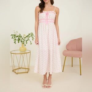 Liv Floral Bow Midi Dress